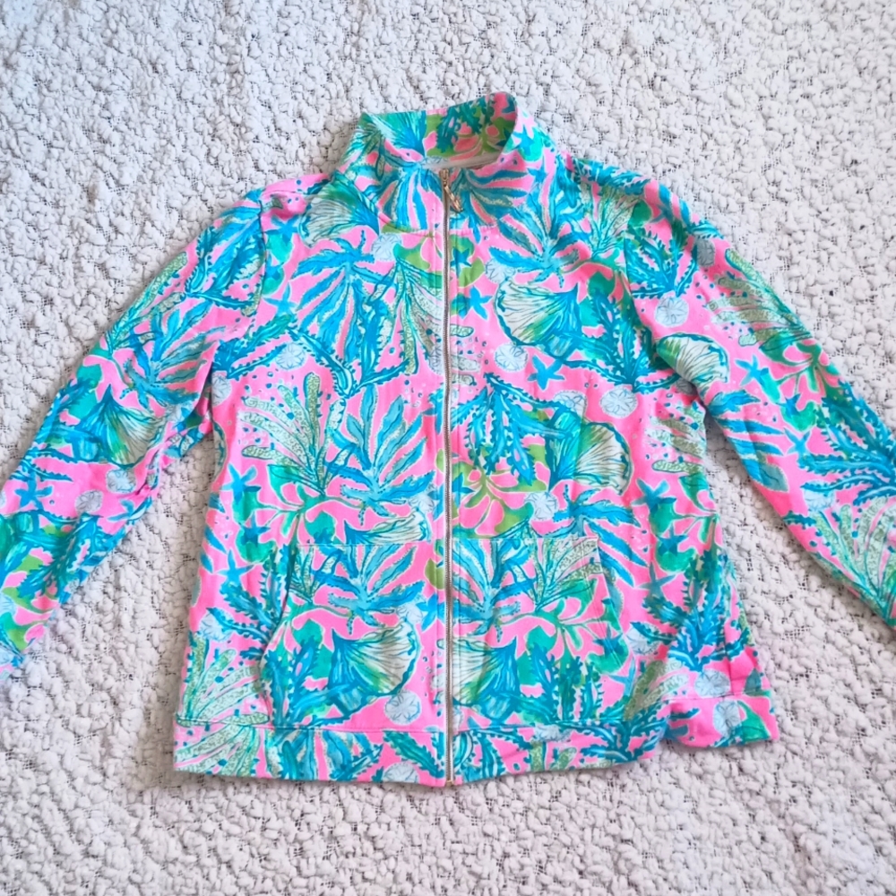 XL Lilly Pulitzer zip up popover